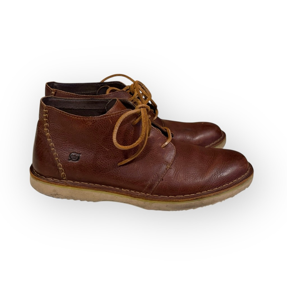 Born Børn Leather Chukka Boots Mens 9.5 Brown Lace Up Ankle Boots Comfort Casual - Picture 5 of 11